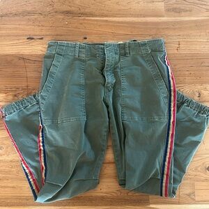 Nili Lotan striped green cargo pants